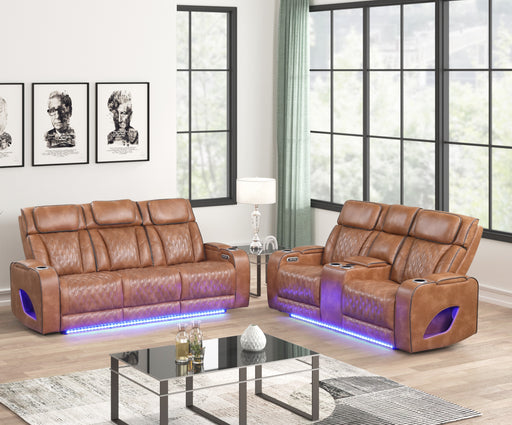 Aurora Brown Sofa & Loveseat - AURORA-BN-SLS