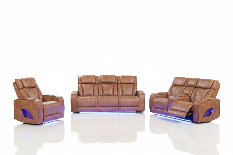 Aurora Brown Sofa & Loveseat & Chair - AURORA-BN-SLC