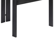 Aurum Vegan Leather Upholstered And Matte Black Iron Frame Dining Chair in Black, Set of 2 - 88093Black-C