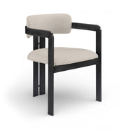 Aurum Vegan Leather Upholstered And Matte Black Iron Frame Dining Chair in Taupe, Set of 2 - 88093Taupe-C