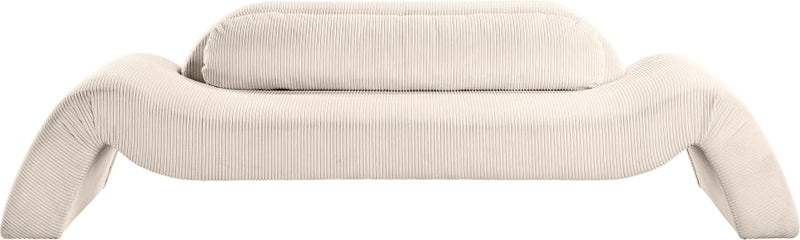 Austin 107" Corduroy Upholstered Sofa in Beige - 44009Beige-S