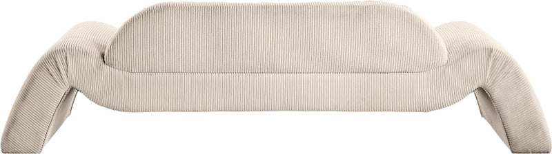 Austin 107" Corduroy Upholstered Sofa in Beige - 44009Beige-S