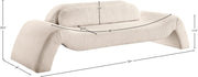 Austin 107" Corduroy Upholstered Sofa in Beige - 44009Beige-S