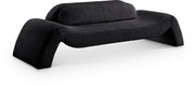 Austin 107" Corduroy Upholstered Sofa in Black - 44009Black-S