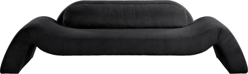 Austin 107" Corduroy Upholstered Sofa in Black - 44009Black-S