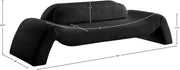 Austin 107" Corduroy Upholstered Sofa in Black - 44009Black-S