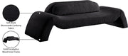 Austin 107" Corduroy Upholstered Sofa in Black - 44009Black-S
