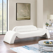 Austin 107" Corduroy Upholstered Sofa in Cream - 44009Cream-S