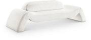 Austin 107" Corduroy Upholstered Sofa in Cream - 44009Cream-S