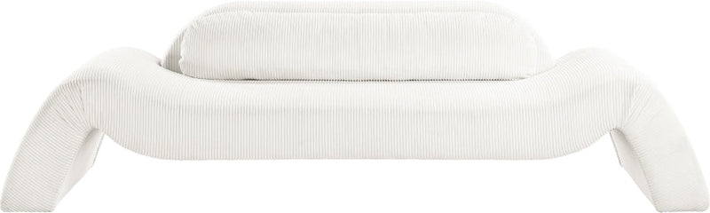 Austin 107" Corduroy Upholstered Sofa in Cream - 44009Cream-S