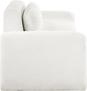 Austin 107" Corduroy Upholstered Sofa in Cream - 44009Cream-S