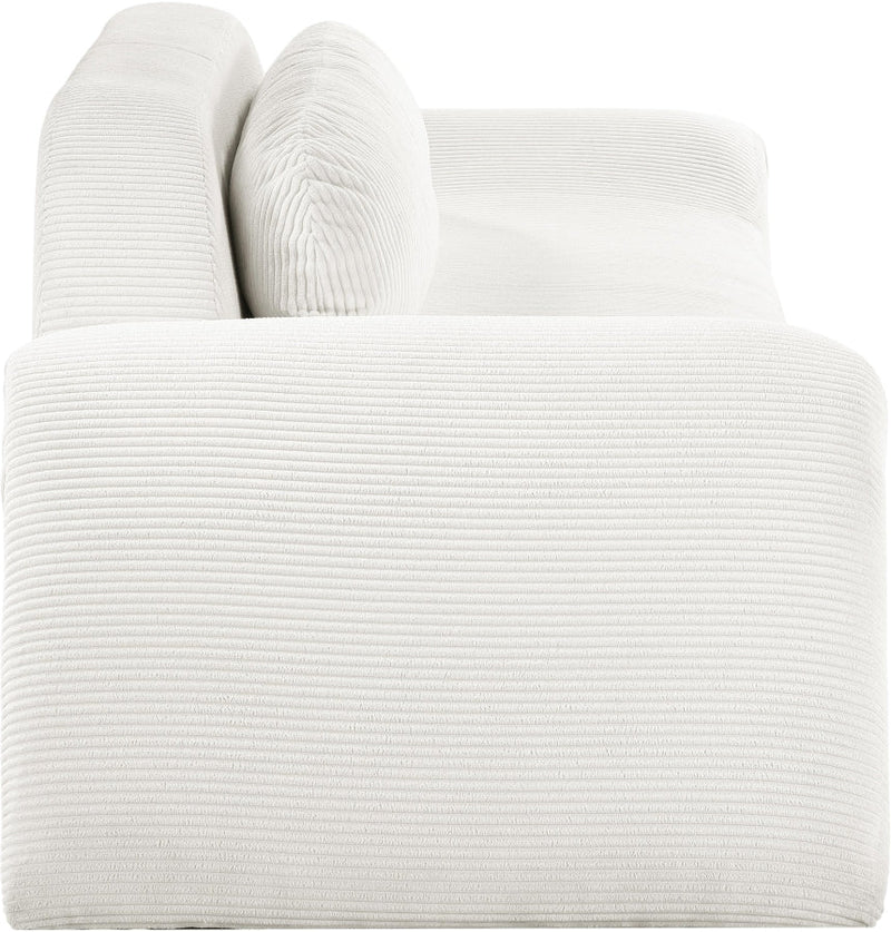 Austin 107" Corduroy Upholstered Sofa in Cream - 44009Cream-S