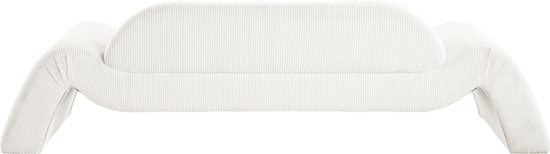 Austin 107" Corduroy Upholstered Sofa in Cream - 44009Cream-S