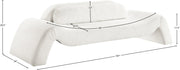 Austin 107" Corduroy Upholstered Sofa in Cream - 44009Cream-S