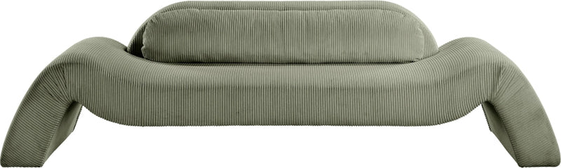 Austin 107" Corduroy Upholstered Sofa in Green - 44009Green-S