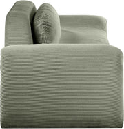 Austin 107" Corduroy Upholstered Sofa in Green - 44009Green-S