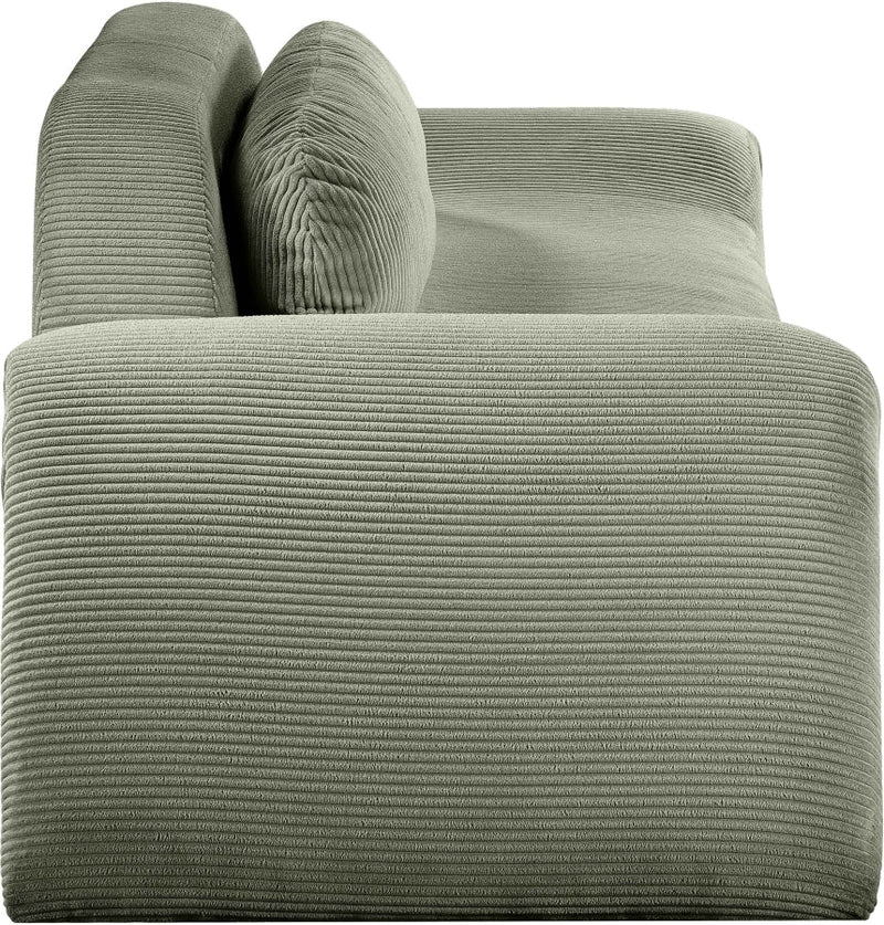 Austin 107" Corduroy Upholstered Sofa in Green - 44009Green-S