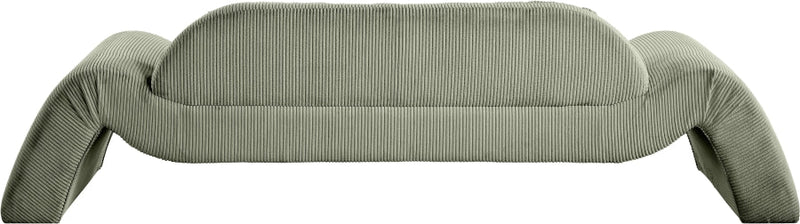 Austin 107" Corduroy Upholstered Sofa in Green - 44009Green-S