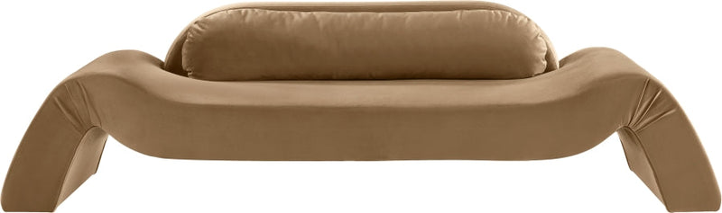 Austin 107" Velvet Upholstered Upholstered Sofa in Beige - 44008Beige-S