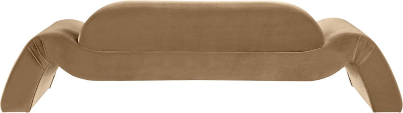 Austin 107" Velvet Upholstered Upholstered Sofa in Beige - 44008Beige-S