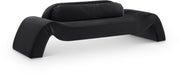 Austin 107" Velvet Upholstered Upholstered Sofa in Black - 44008Black-S