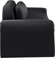 Austin 107" Velvet Upholstered Upholstered Sofa in Black - 44008Black-S