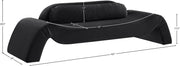Austin 107" Velvet Upholstered Upholstered Sofa in Black - 44008Black-S