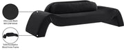 Austin 107" Velvet Upholstered Upholstered Sofa in Black - 44008Black-S