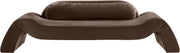 Austin 107" Velvet Upholstered Upholstered Sofa in Brown - 44008Brown-S