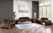 Austin 107" Velvet Upholstered Upholstered Sofa in Brown - 44008Brown-S