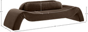 Austin 107" Velvet Upholstered Upholstered Sofa in Brown - 44008Brown-S