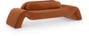 Austin 107" Velvet Upholstered Upholstered Sofa in Cognac - 44008Cognac-S