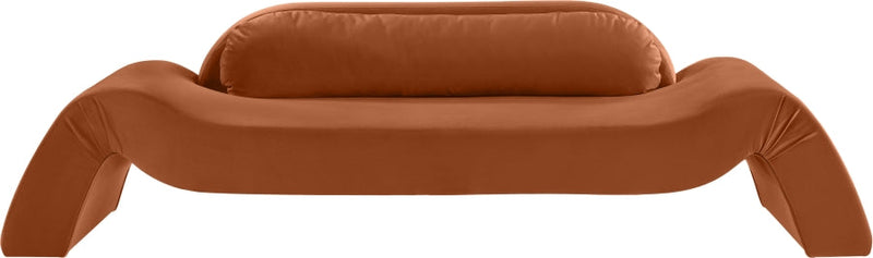 Austin 107" Velvet Upholstered Upholstered Sofa in Cognac - 44008Cognac-S