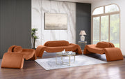 Austin 107" Velvet Upholstered Upholstered Sofa in Cognac - 44008Cognac-S