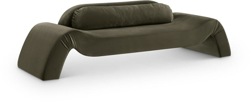 Austin 107" Velvet Upholstered Upholstered Sofa in Green - 44008Green-S