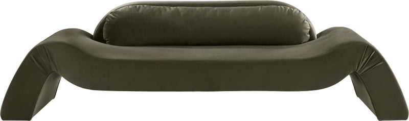 Austin 107" Velvet Upholstered Upholstered Sofa in Green - 44008Green-S