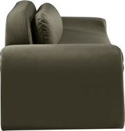 Austin 107" Velvet Upholstered Upholstered Sofa in Green - 44008Green-S