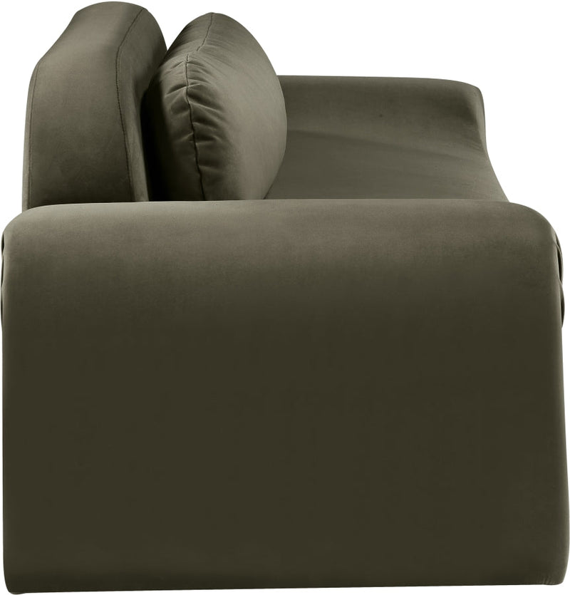 Austin 107" Velvet Upholstered Upholstered Sofa in Green - 44008Green-S