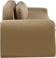 Austin 107" Velvet Upholstered Upholstered Sofa in Saddle - 44008Saddle-S