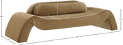 Austin 107" Velvet Upholstered Upholstered Sofa in Saddle - 44008Saddle-S
