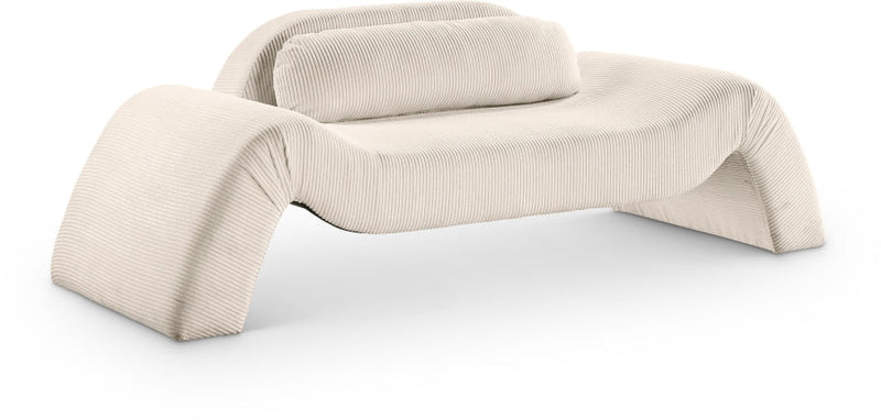 Austin 87.5" Corduroy Upholstered Loveseat in Beige - 44009Beige-L