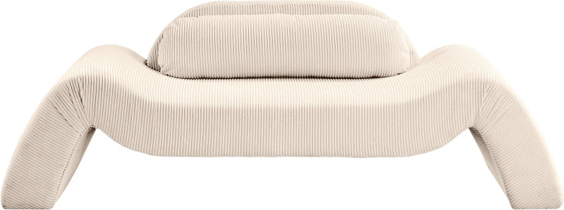 Austin 87.5" Corduroy Upholstered Loveseat in Beige - 44009Beige-L