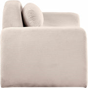Austin 87.5" Corduroy Upholstered Loveseat in Beige - 44009Beige-L
