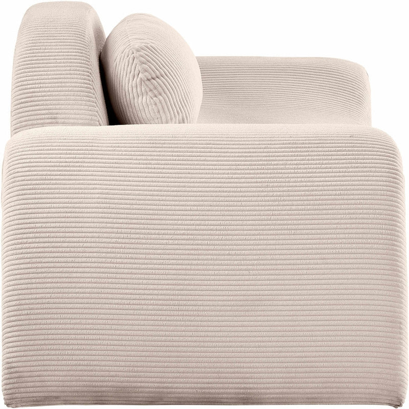 Austin 87.5" Corduroy Upholstered Loveseat in Beige - 44009Beige-L