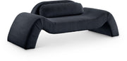 Austin 87.5" Corduroy Upholstered Loveseat in Black - 44009Black-L