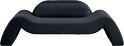 Austin 87.5" Corduroy Upholstered Loveseat in Black - 44009Black-L