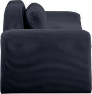 Austin 87.5" Corduroy Upholstered Loveseat in Black - 44009Black-L