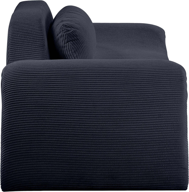 Austin 87.5" Corduroy Upholstered Loveseat in Black - 44009Black-L