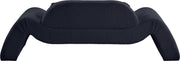 Austin 87.5" Corduroy Upholstered Loveseat in Black - 44009Black-L
