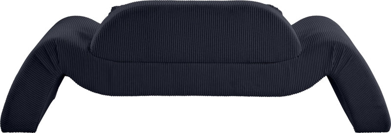Austin 87.5" Corduroy Upholstered Loveseat in Black - 44009Black-L